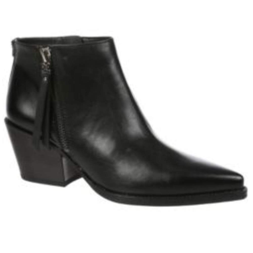 EUC, WORN ONCE, SAM EDELMAN, Walden Boot, SIZE 7.5, Black Leather